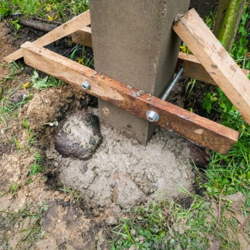 concrete fence post installation